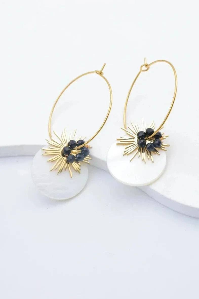 Boucles d’oreilles en acier inoxydable: NOIR
