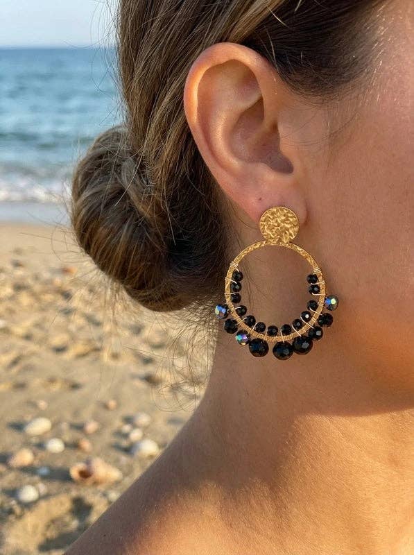 Boucles d’oreilles en acier inoxydable: NOIRES