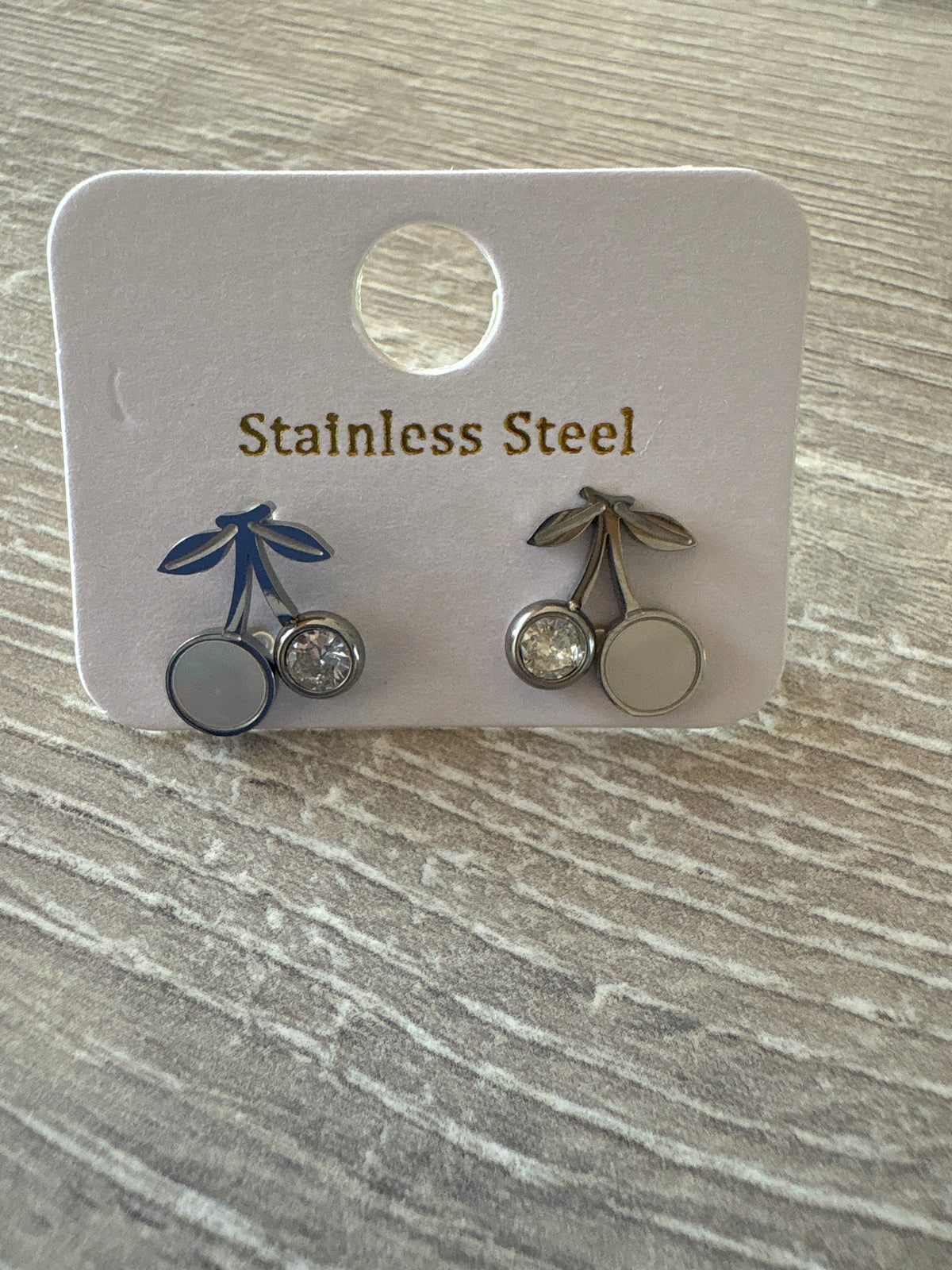 Boucles d’oreilles en acier inoxydable: ARGENT