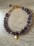bracelet perle tons violet
