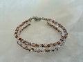 Bracelet double rang cristaux Swarovski fait main