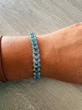 Bracelet Cristal Boho Turquoise - fait main