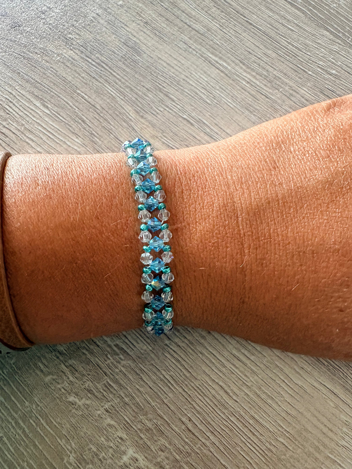 Bracelet Cristal Boho Turquoise - fait main