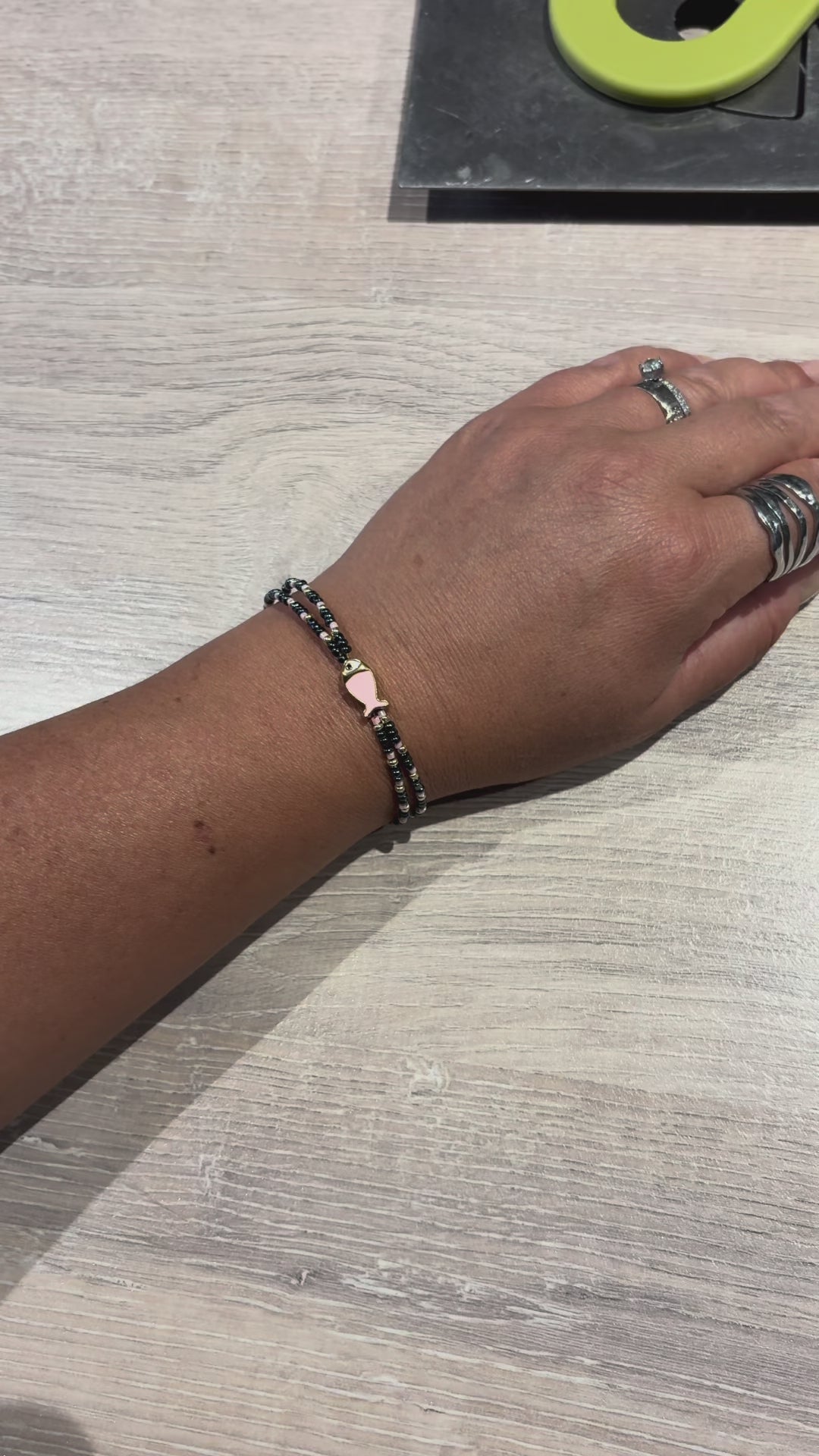 Bracelet Poisson Rose Gold- fait main